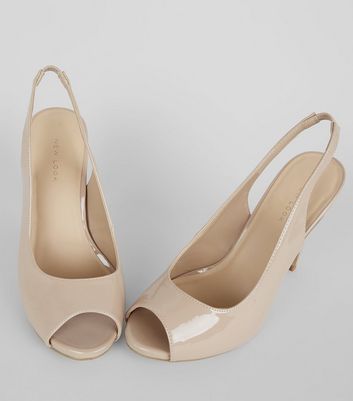 nude open toe shoes