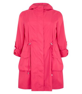 Curves Bright Pink Anorak New Look