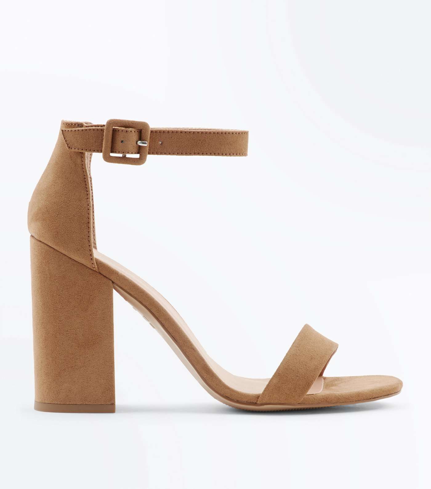 Mink Suedette Barely There Block Heels