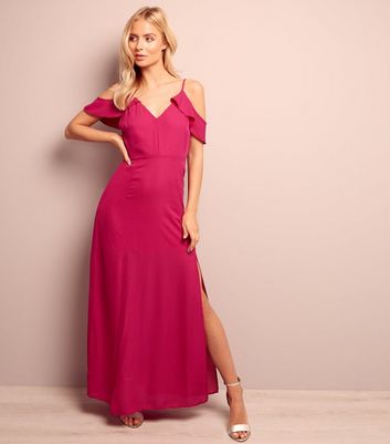 new look pink maxi dress