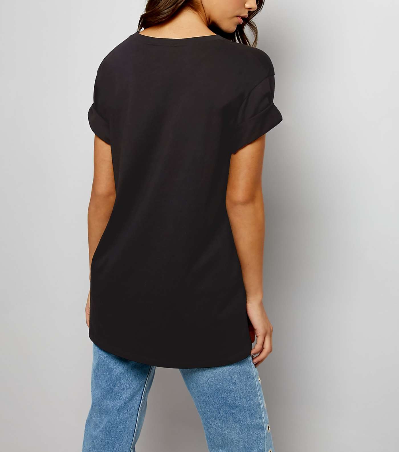 Tall Black Oversized T-Shirt Image 3