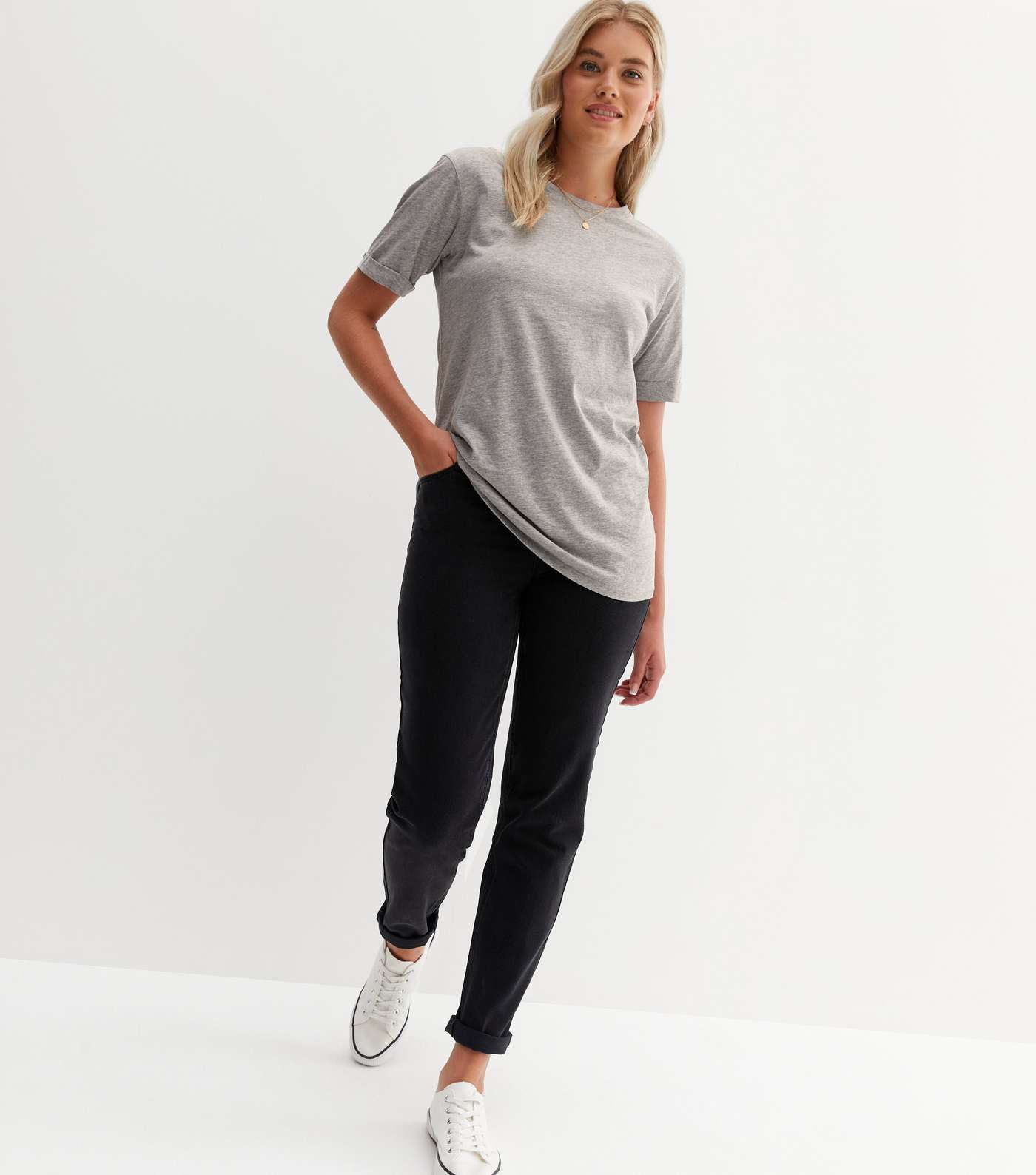 Tall Grey Oversized T-Shirt Image 2