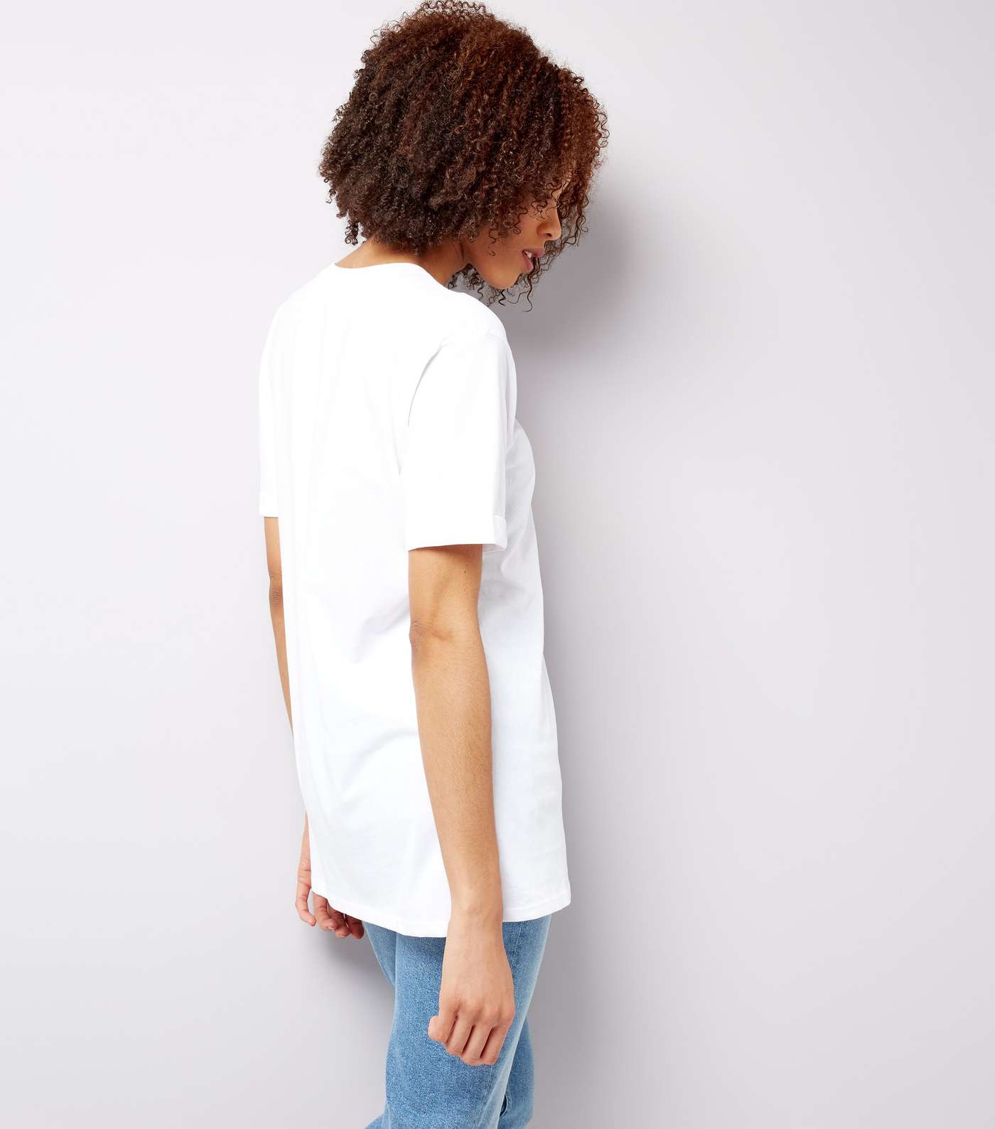 Tall White Oversized T-Shirt Image 3