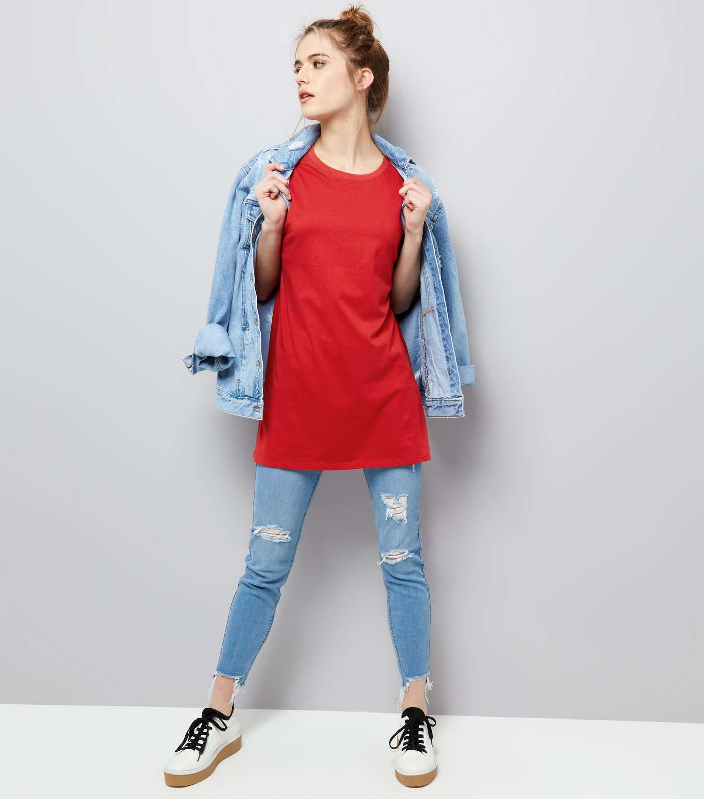 Tall Red Oversized T-Shirt Image 2