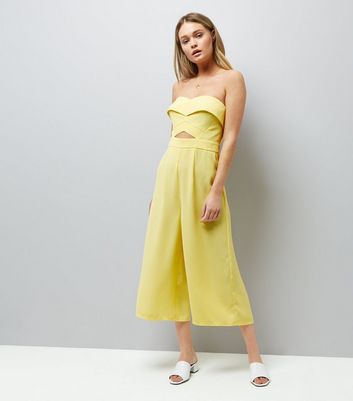 yellow culotte jumpsuit