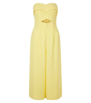 yellow cut out jumpsuit