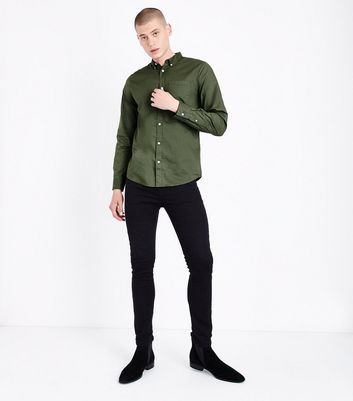 Khaki Cotton Shirt New Look
