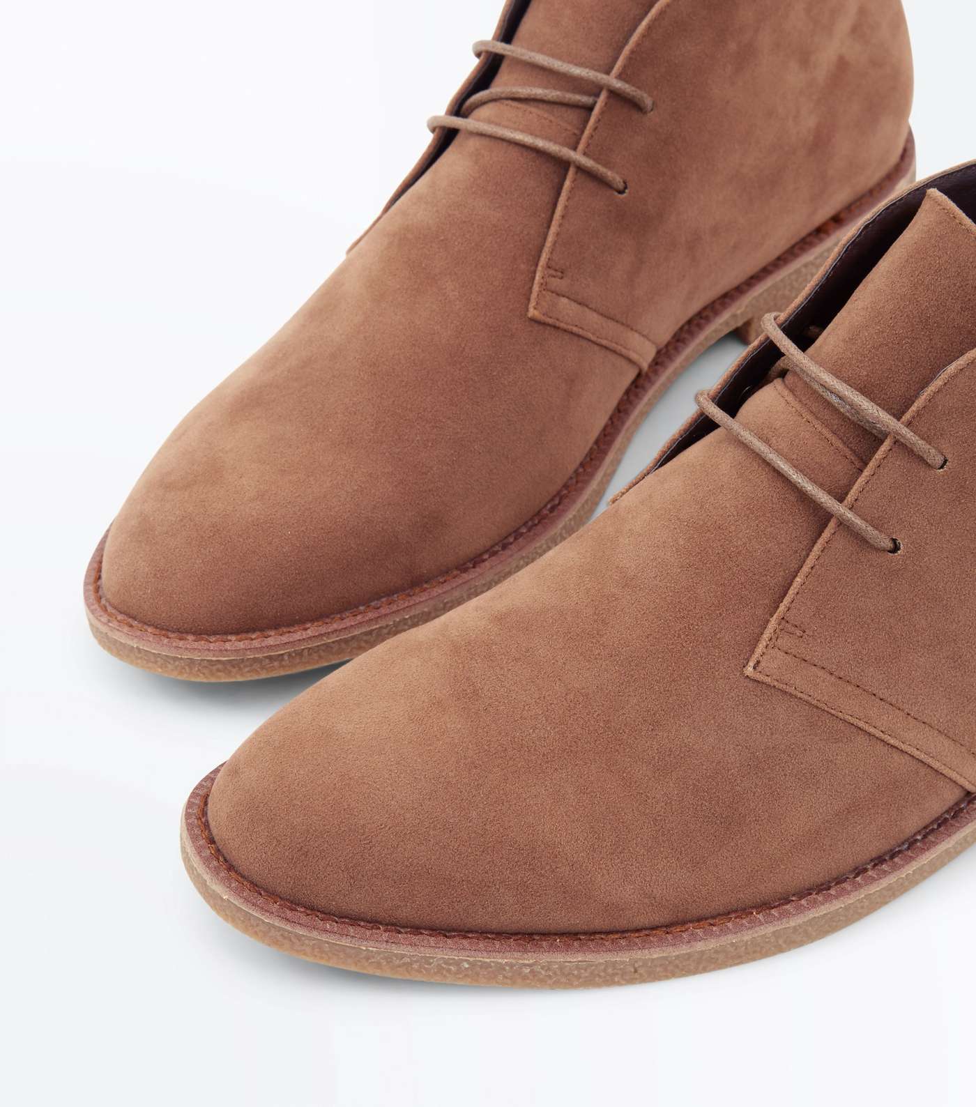 Stone Faux Suede Desert Boots Image 3