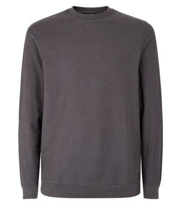 dark grey crew neck