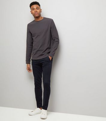 charcoal grey crew neck sweatshirt