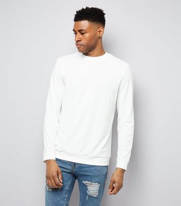 White Crew Neck Sweater New Look