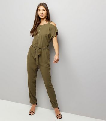 khaki green jumpsuit