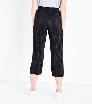 Black Pleated Culottes | New Look