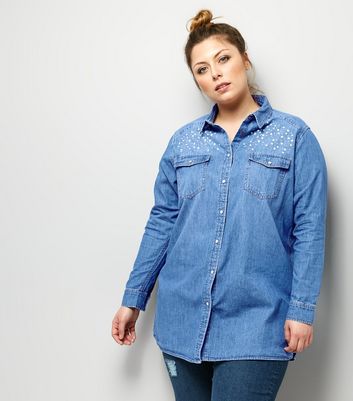 new look ladies denim shirt