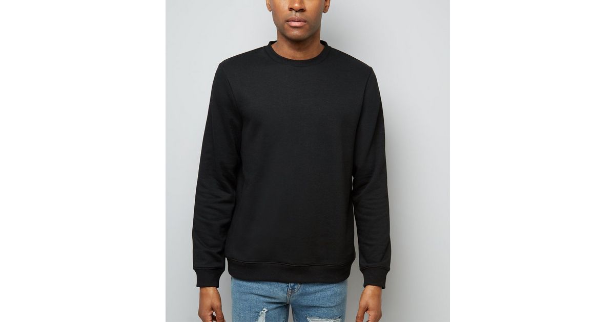 Black Crew Neck Sweatshirt New Look