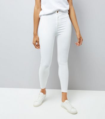 new look white jeans