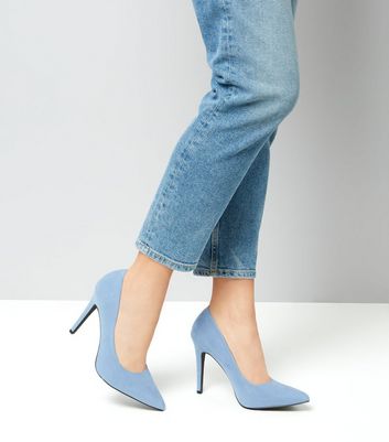 pale blue wide fit shoes