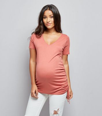 ruched side t shirt