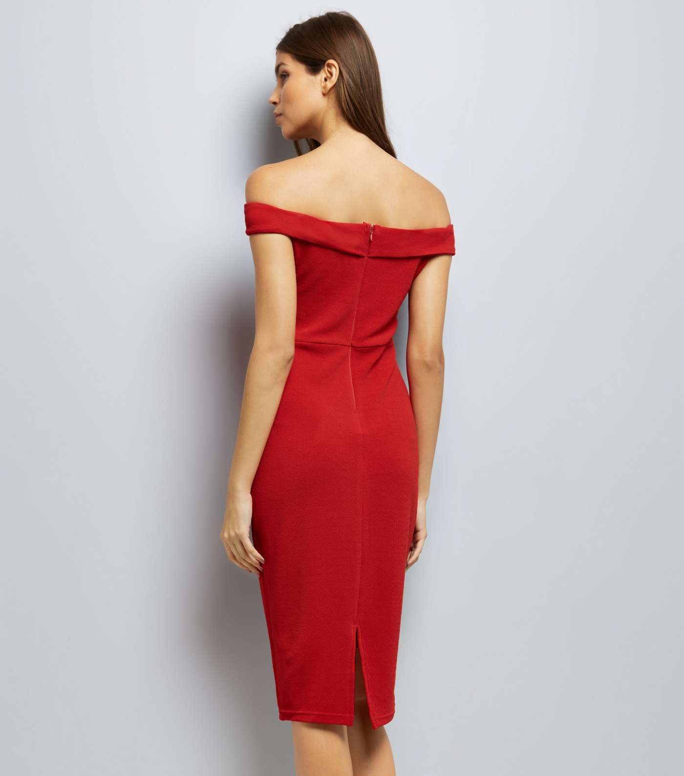 AX Paris Red Bardot Neck Midi Dress Image 3