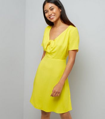 knot front skater dress