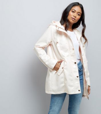 Petite Cream Hooded Anorak New Look