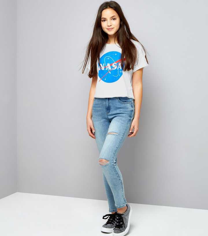 Teens White NASA Print T-Shirt | New Look