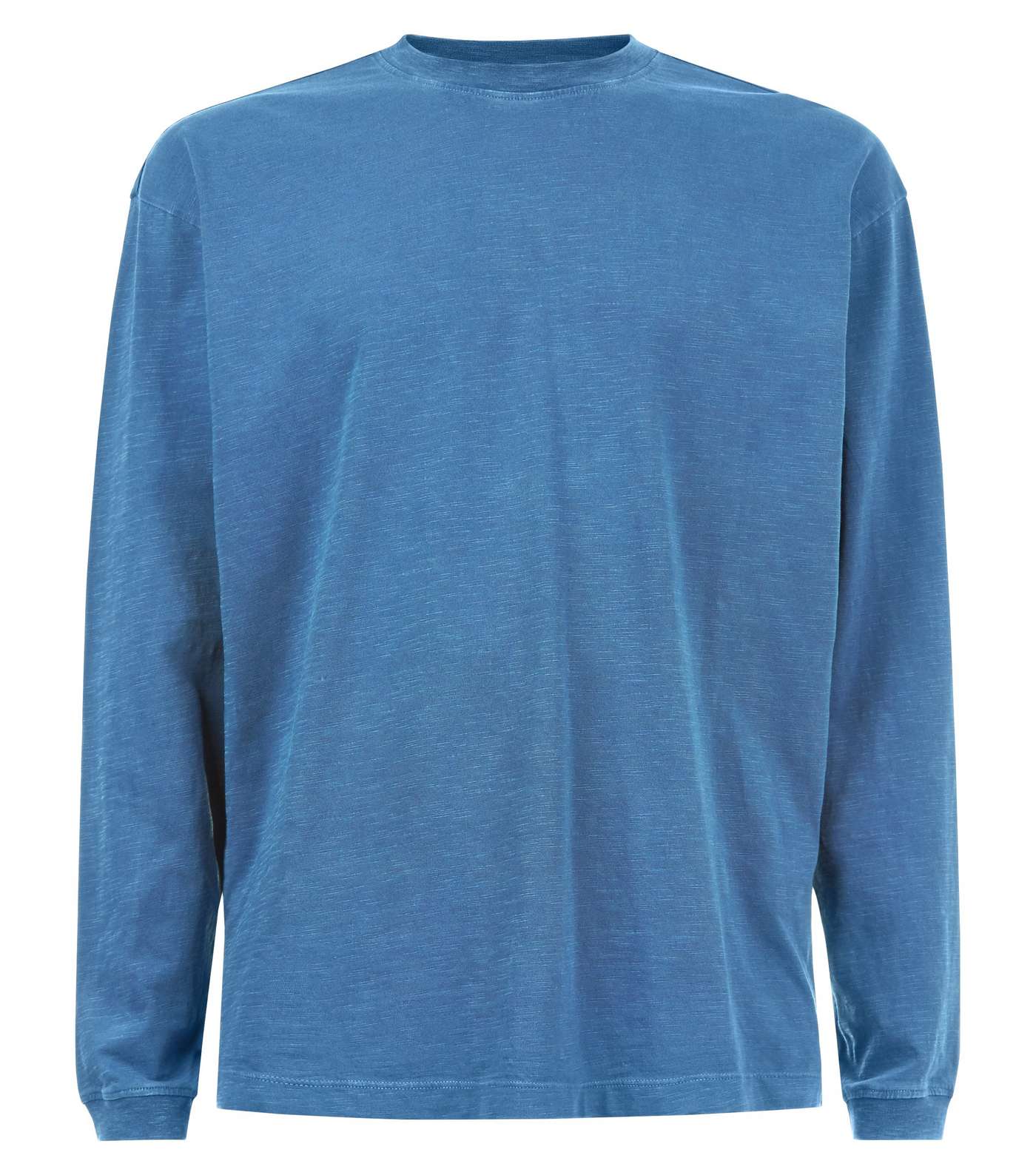 Blue Long Sleeve Cuffed T-Shirt Image 4