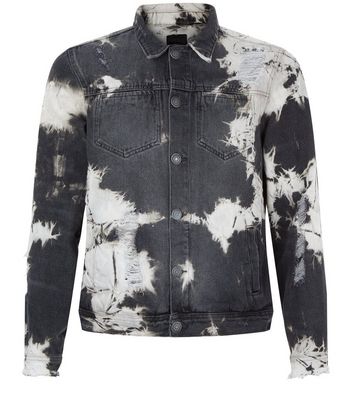 tie dye denim jacket mens