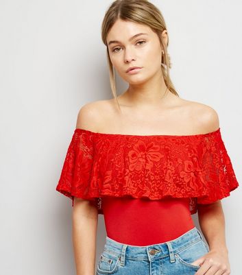 red bodysuit new look