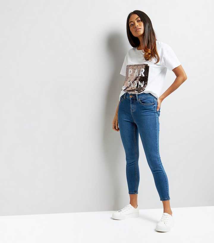 Petite Blue 26in Super Soft Super Skinny Jeans