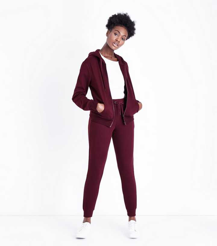Burgundy Slim Leg Joggers