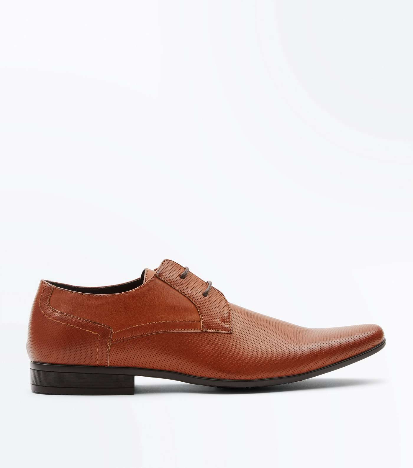 Tan Perforated Formal Shoes