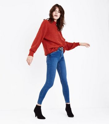 tall red skinny jeans