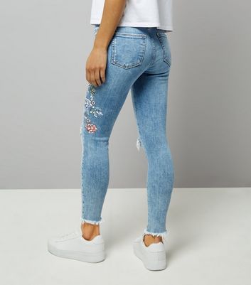 new look floral jeans
