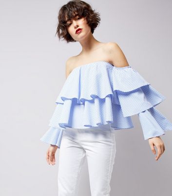 frill bardot top