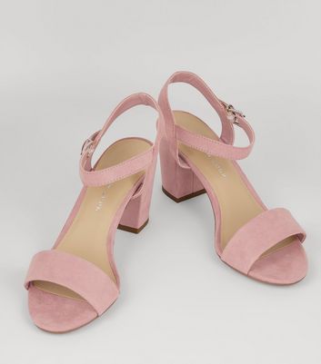 new look pink block heels