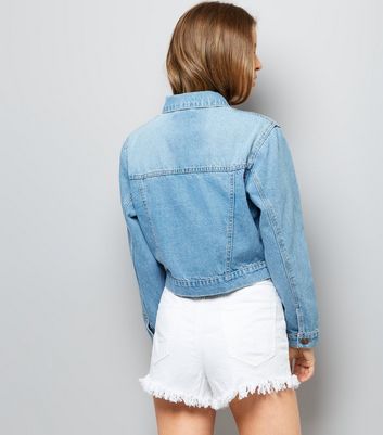 Artikeln Gespeicherten Denim Speichern Entfernen Jacke Von Vorne Mit Für Später BlaueKurze Reißverschluss SVLzjqpGUM