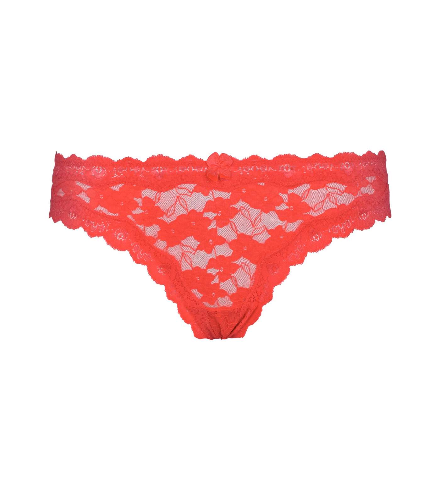 Coral Lace Trim Thong  Image 4