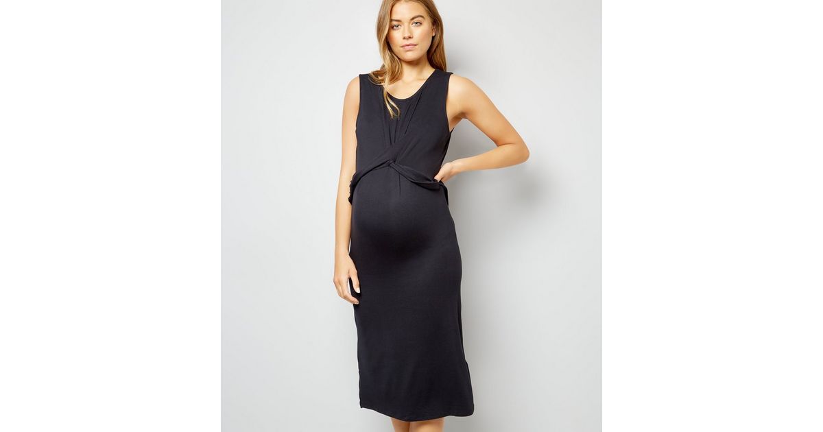 Robe De Grossesse New Look - Taille 16 - Bordeaux - Manches 3/4 - Élégante Et Confortable