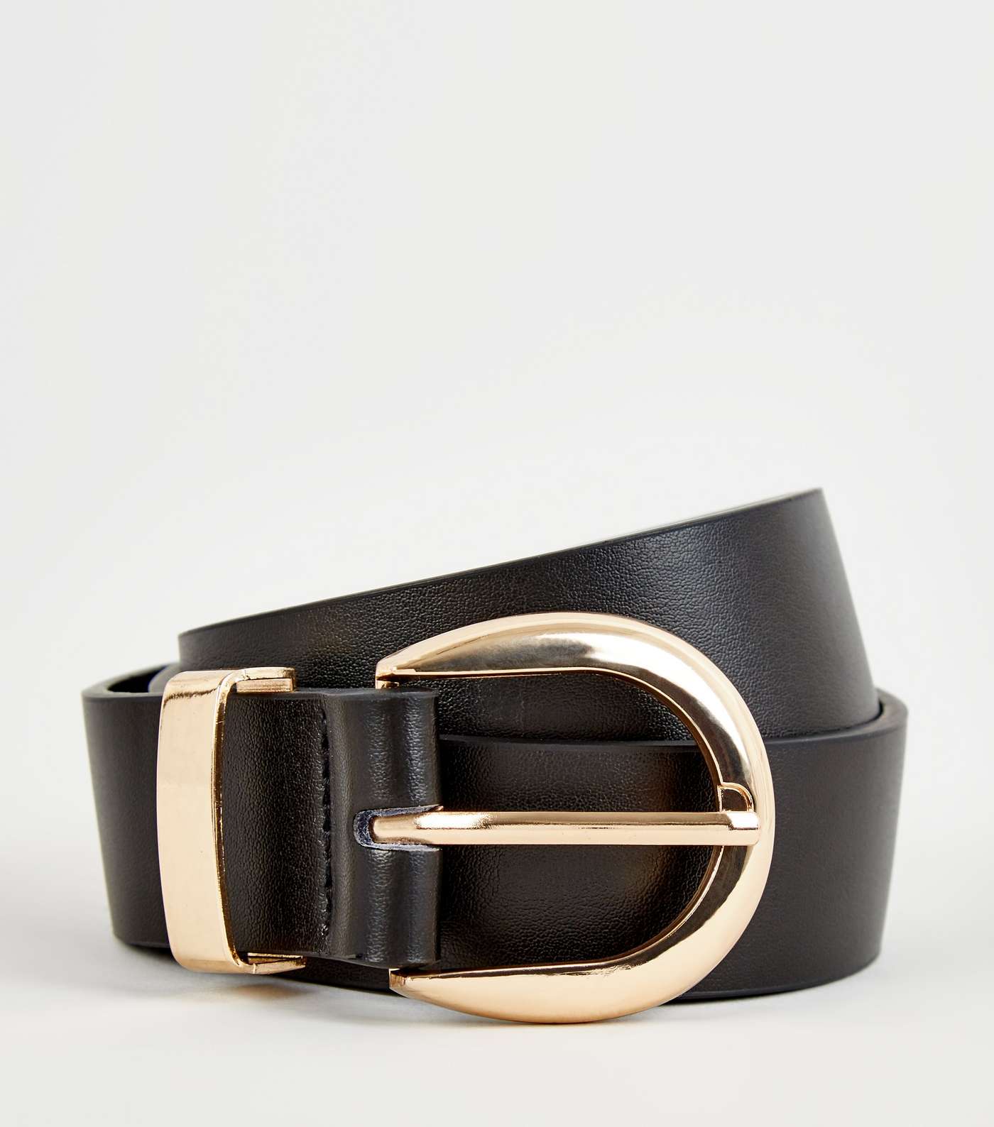 Black Premium Leather Belt Image 2