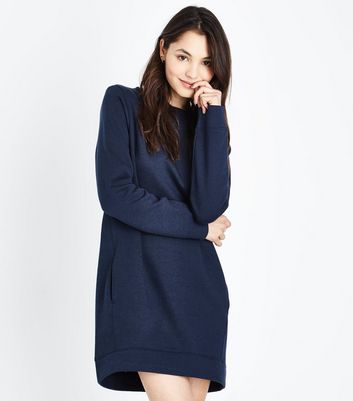 Navy deals sweatshirt dress