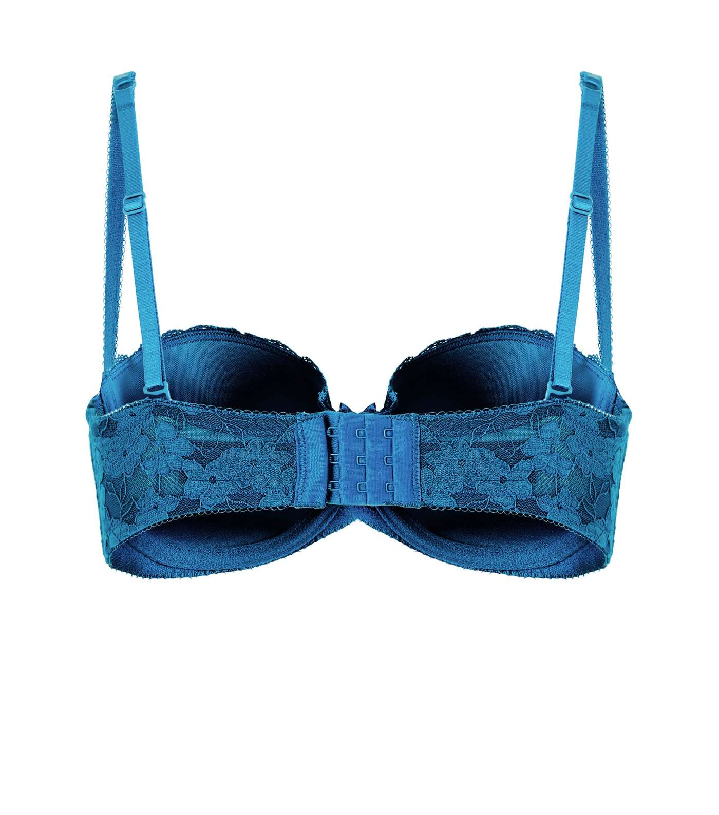 Teal Lace Strapless Bra Image 4