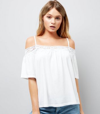 white top cold shoulder