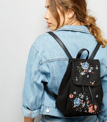denim backpack new look