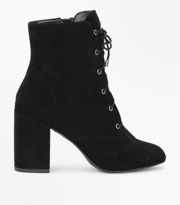 new look black boot heels