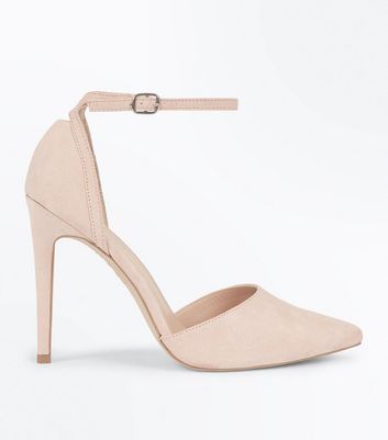 Nude court shoes with strap online