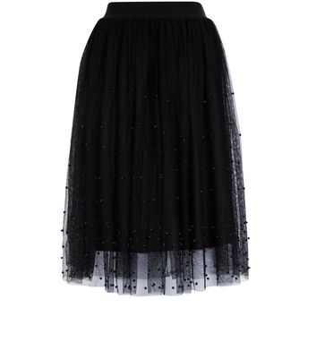 black tulle skirt new look