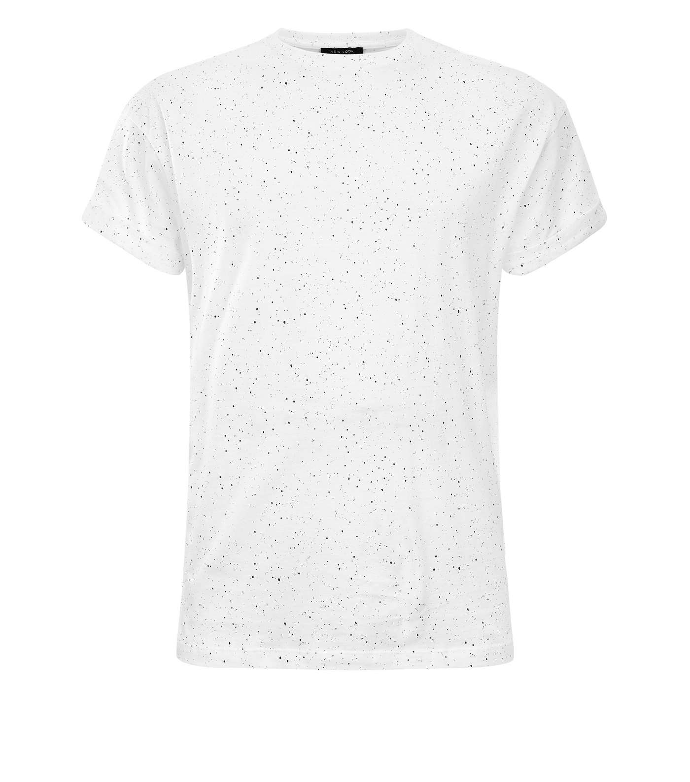 White Spray Wash T-Shirt Image 4