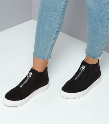 new look high top trainers