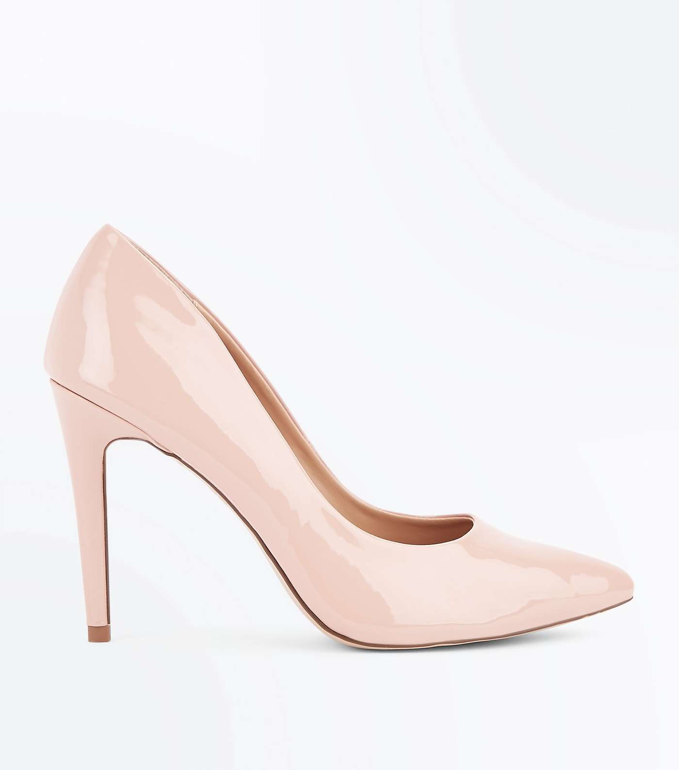 Nude Patent Pointed Court Shoes